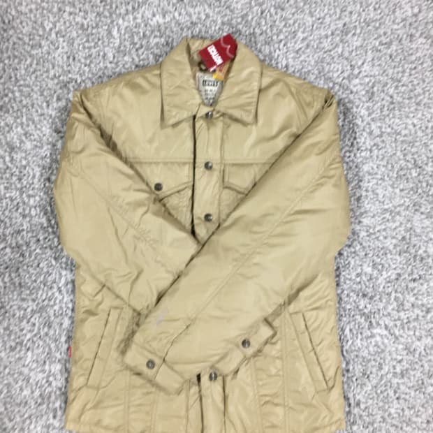 리바이스 패딩 자켓 베이지