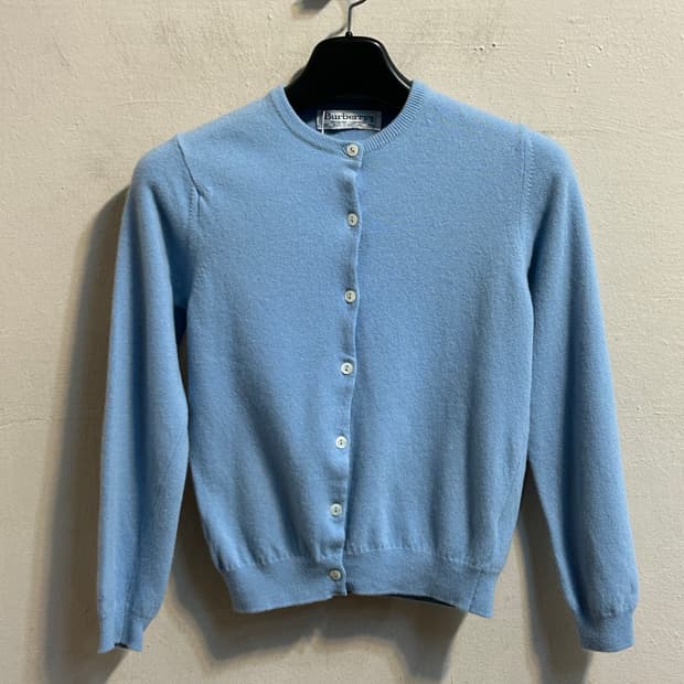 버버리 램스울 라운드 가디건