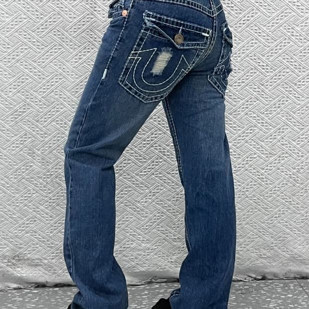 트루릴리젼 빌리슈퍼티 디스트로이드 포켓 데님팬츠 30인치 C07077