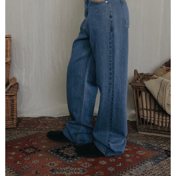 파르벵 farven 핀스트라이프 데님 M