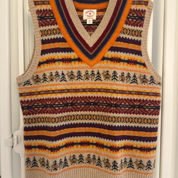 브룩스 브라더스 니트 베스트 조끼 M