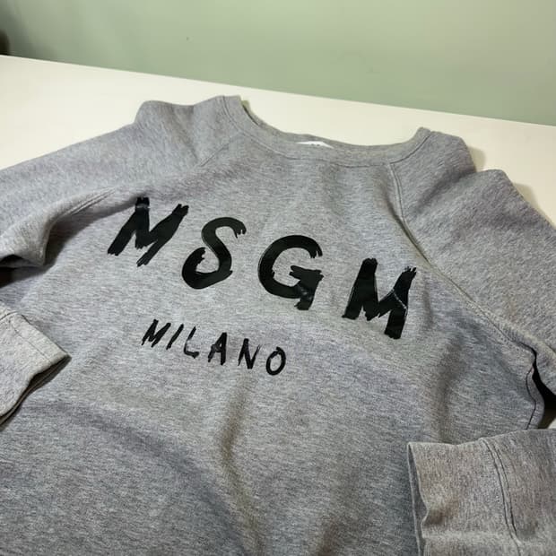 우먼M MSGM 그레이 빅프린팅 나그랑 스웻 맨투맨