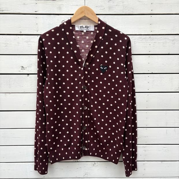 Comme des Garcons 꼼데가르송 도트 땡땡이 가디건