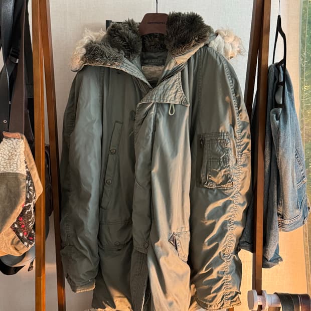 빈티지 N-3B 파카 미판 오리지널 (Greenbrier, 1985년)