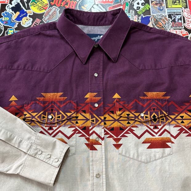 90s 랭글러 나바호 웨스턴 셔츠 XXL