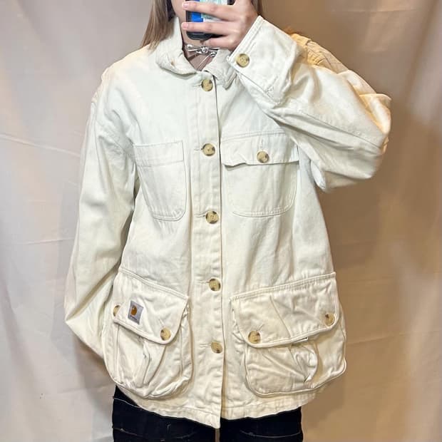 Carhartt white denim multi jk