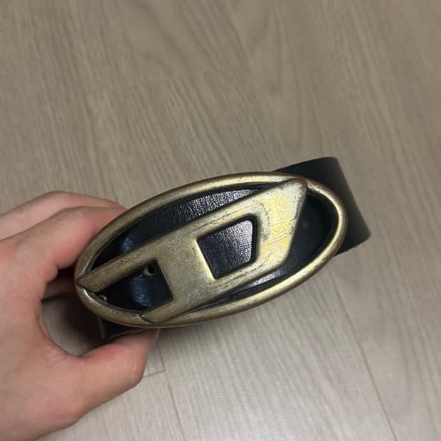 디젤 빈티지 D버클 가죽벨트 