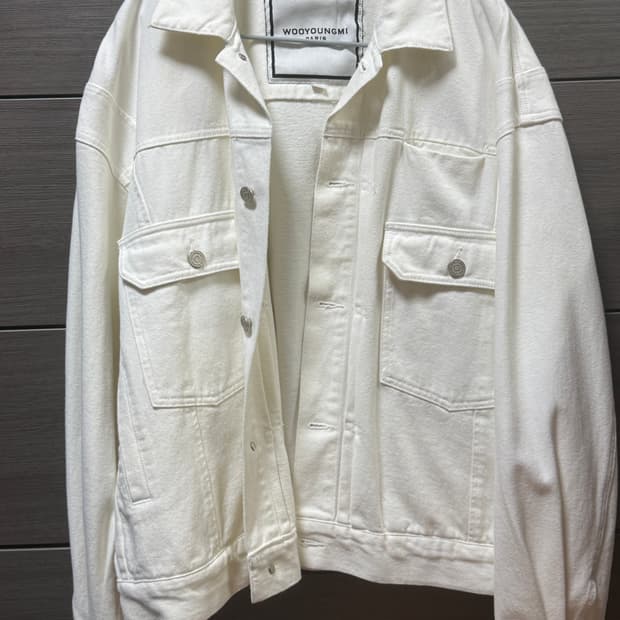 우영미 20ss 트러커 화이트 데님 자켓