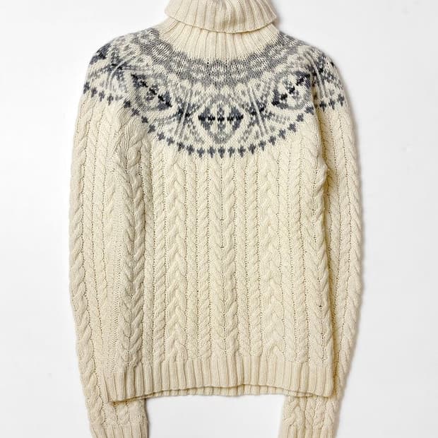 로렌 랄프로렌 핸드메이드 앙고라 래빗 청키 스웨터 PN5133