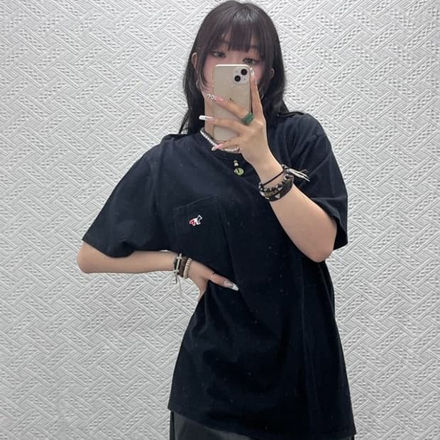 메종키츠네 빈티지 모던 캐주얼 트리컬러폭스 반팔티 XL C11372
