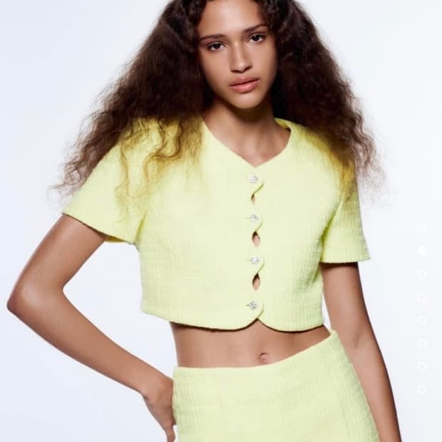 자라 스트럭처 크롭자켓 (S)