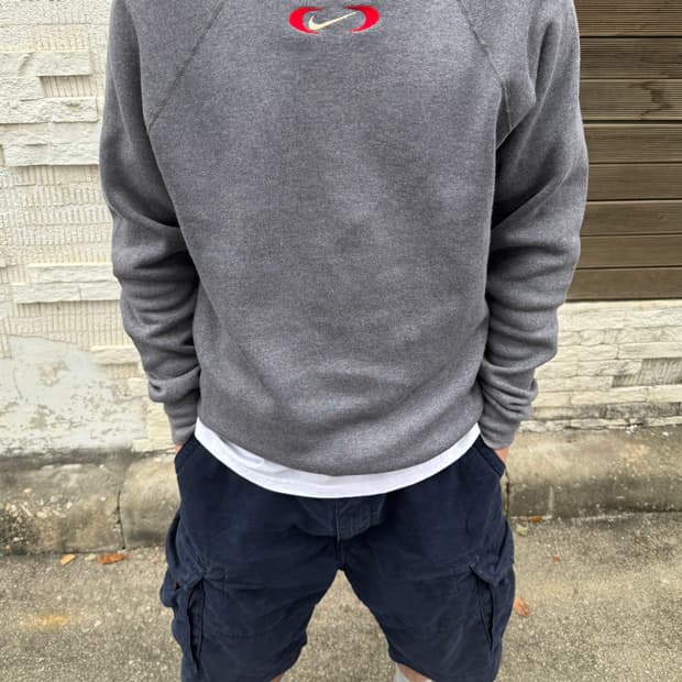 Made in U.S.A Nike 더블 레드 스우시 나이키 스웻셔츠 