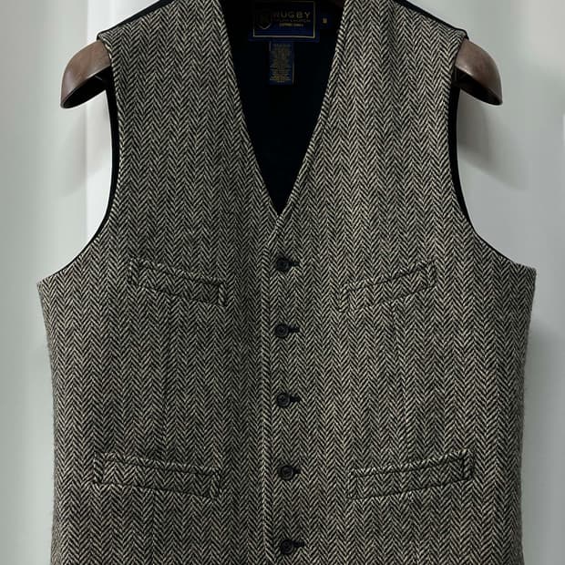 폴로 랄프로렌 헤링본 울 어드저스트 베스트 자켓