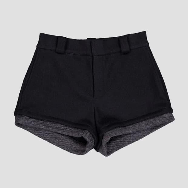 유우프 울 리브드 숏 팬츠 M