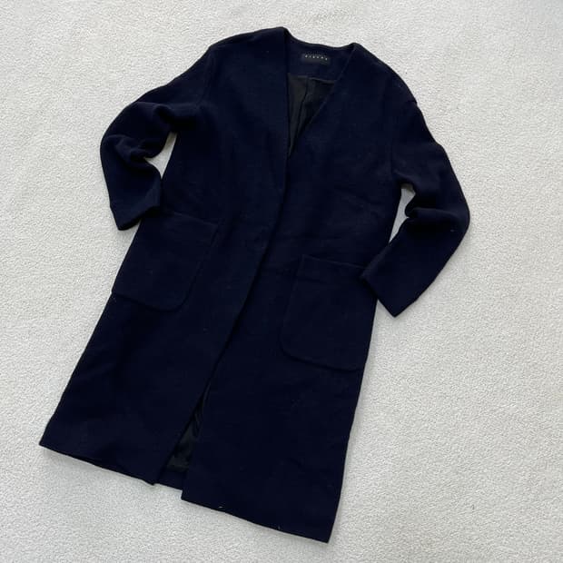 44 시슬리 여성 노카라 롱가디건 0323M