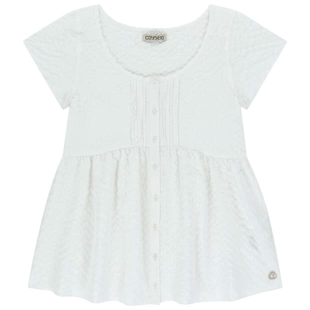 COYSEIO PINTUCK BLOUSE WHITE