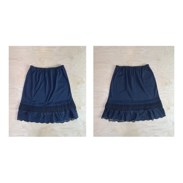 빈티지 블랙 레이스 스커트