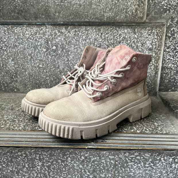 팀버랜드 그레이필드 화이트 핑크 부츠