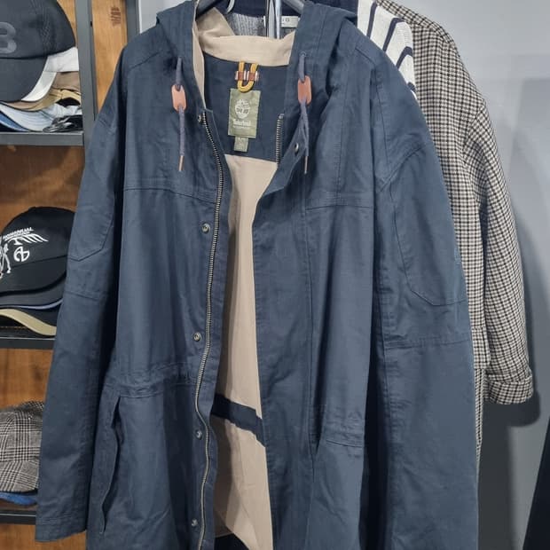 Timberland )) 차콜네이비 후드집업 야상형 점퍼 110(표기xL