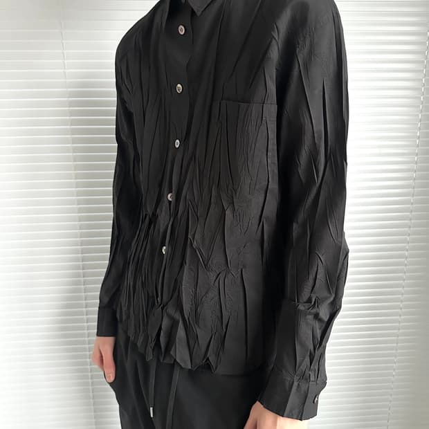 이세이미야케 플리츠플리즈 블랙 셔츠