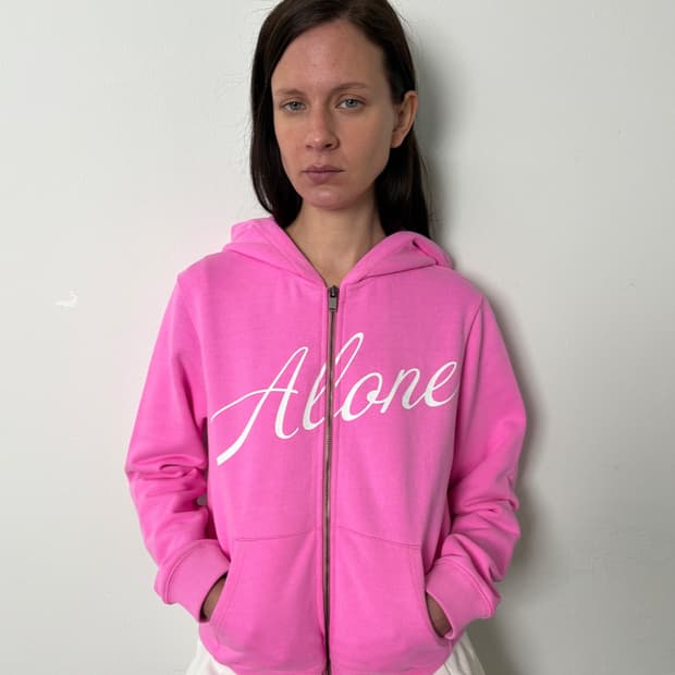 저스트하우스 just.haus 핑크 집업후디