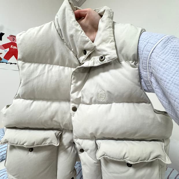 던스트 구스다운 베스트 - 크림 / S