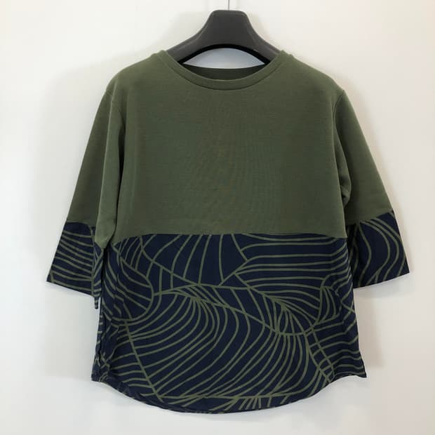 COS 코스 패턴 7부셔츠 S