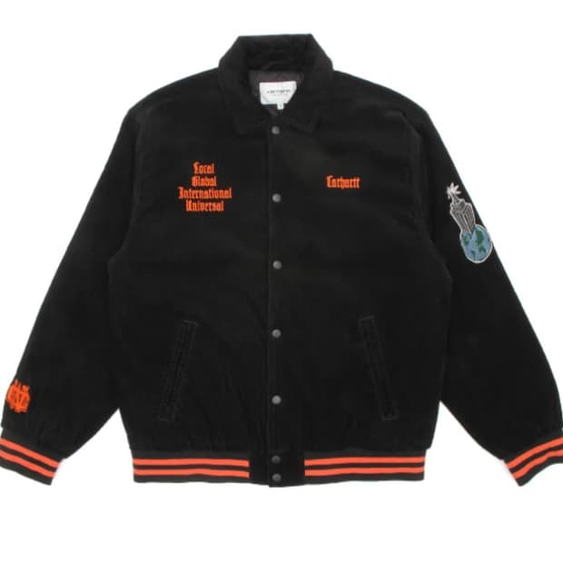 칼하트 letterman 레터맨 봄버 바시티 자켓 블 랙 M
