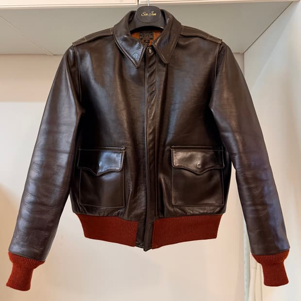 버즈릭슨 A-2 레드립 40사이즈 BR80644 말가죽