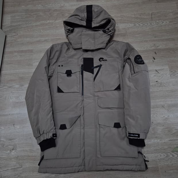 네파 사이드와펜 구스다운 후드 패딩 점퍼 XL(105)