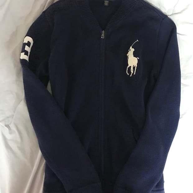 폴로랄프로렌 빅포니 니트집업 네이비