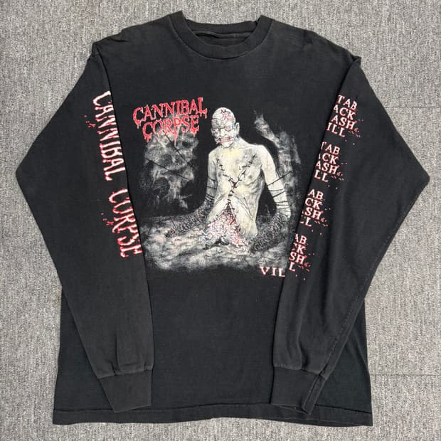 빈티지 cannibal corpse 긴팔티셔츠