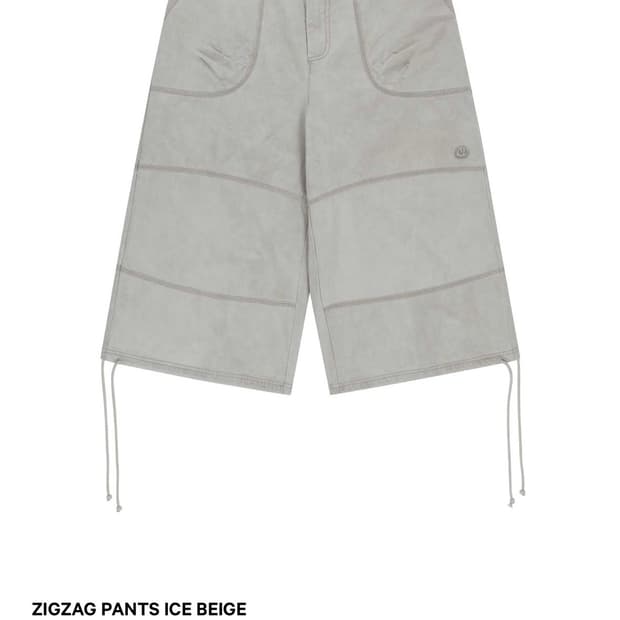 코이세이오 지그재그 팬츠 아이스베이지 판매