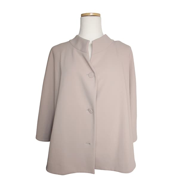 미나코 요코모리 그레이 케이프 자켓 55, 66