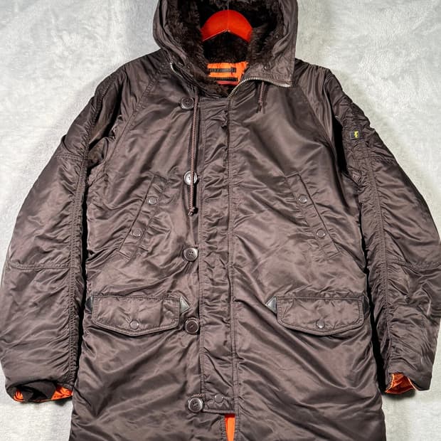 00s 알파 인더스트리 N-3B 파카 다크 브라운