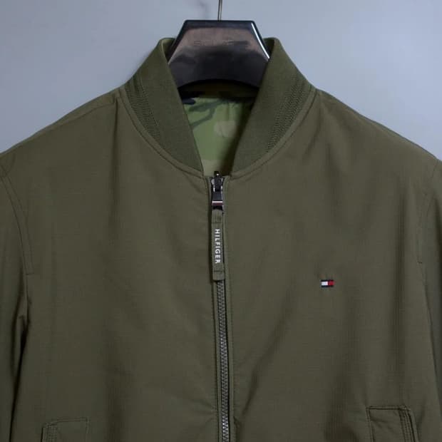 타미힐피거 카모 리버시블 점퍼 L