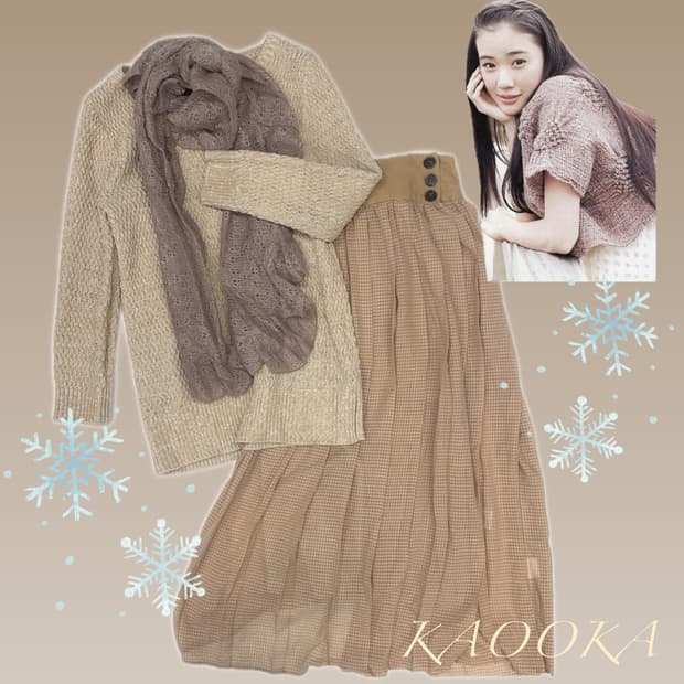 🍑하구미의 살구맛 코디세트🍑 머플러 그런지 오리엔탈 히피 레이어드