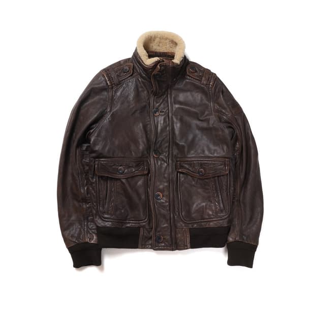아베크롬비 Abercrombie Lamb Leather Rider Jac