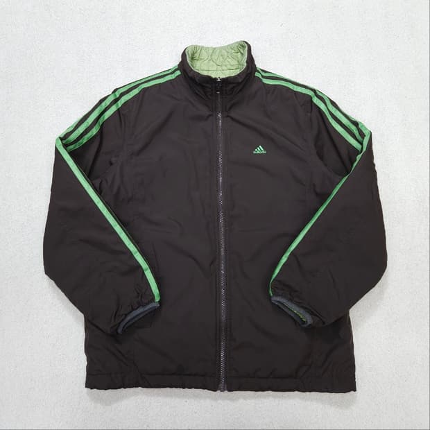 아디다스 리버시블 져지 점퍼 초코브라운