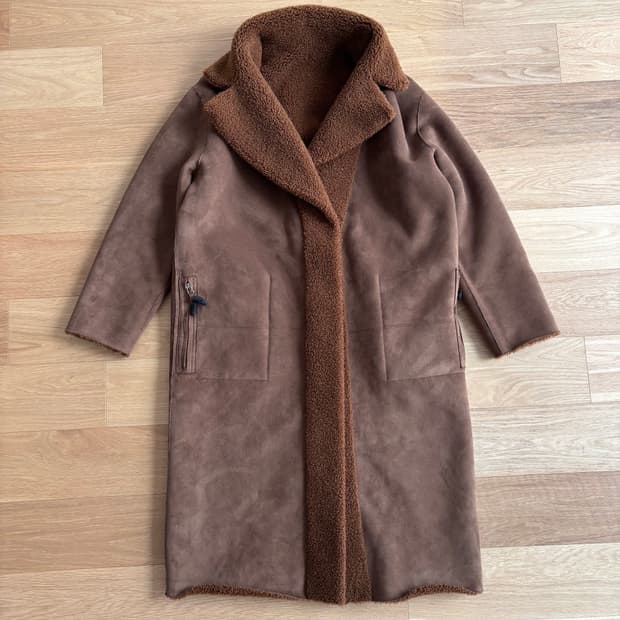 쉬즈미스 무스탕 리버시블 롱코트 55