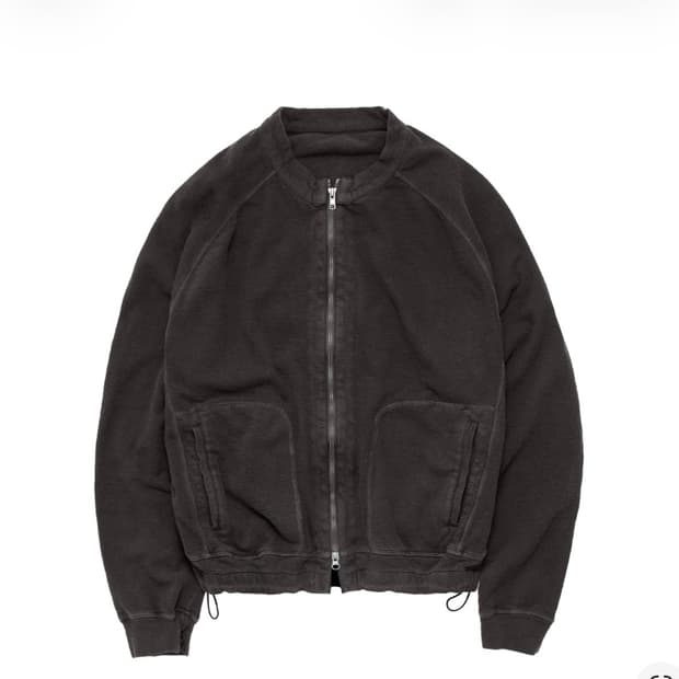 [3] 폴리테루 러프셋 집업 카키 차콜