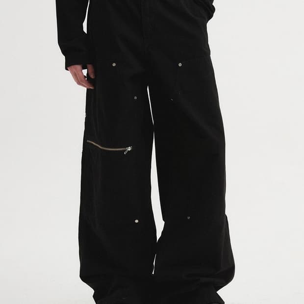 DNSR 카펜터 팬츠 바지 블랙 M&L