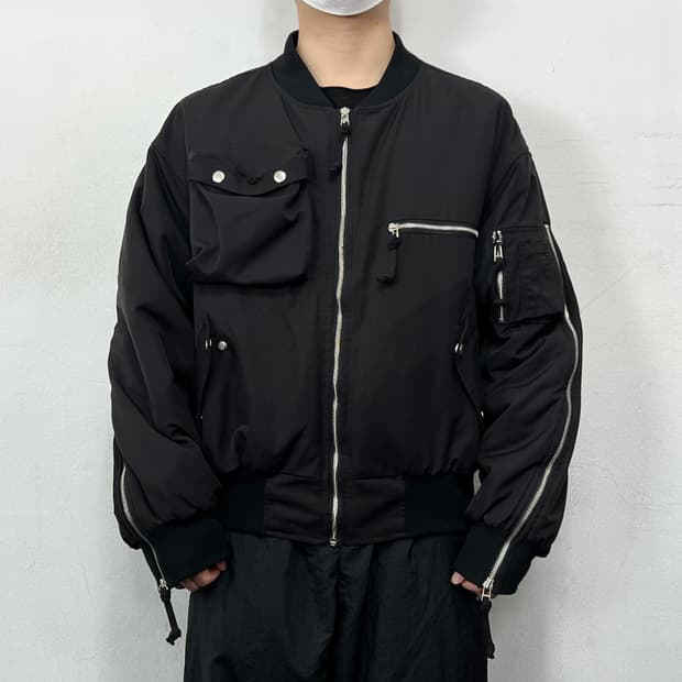 그레일즈 앤티크 멀티지퍼 봄버 자켓