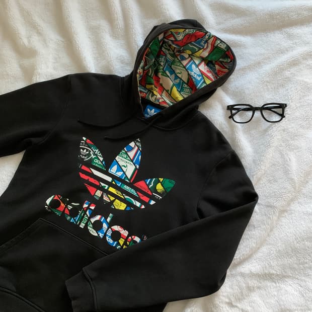 아디다스 오리지널스 빈티지 기모 후드 티셔츠