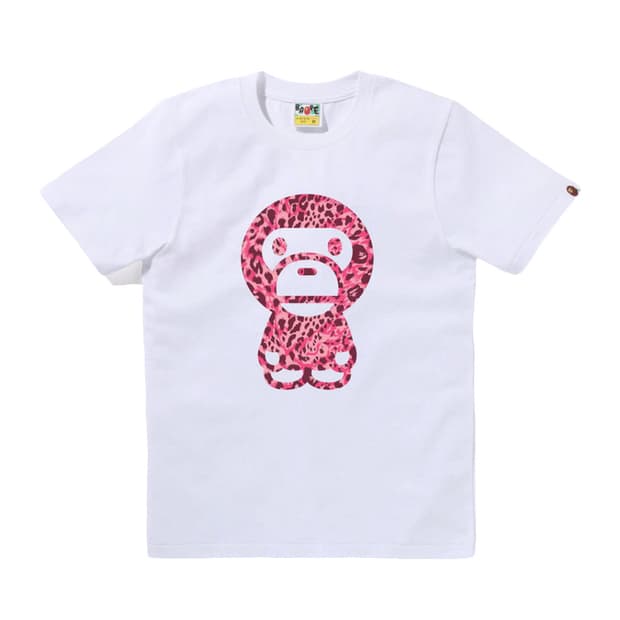 미개봉 베이프 핑크 레오파드 반팔 티셔츠 베이비 마일로 S