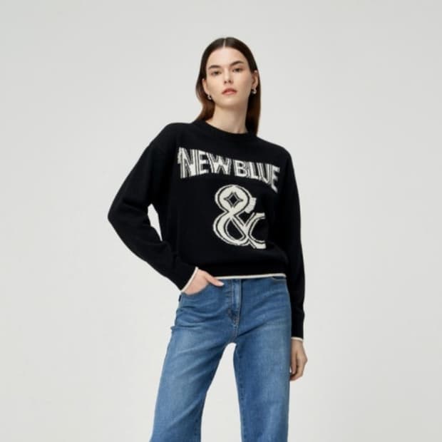 SJYP 23 뉴 블루 울 니트 탑