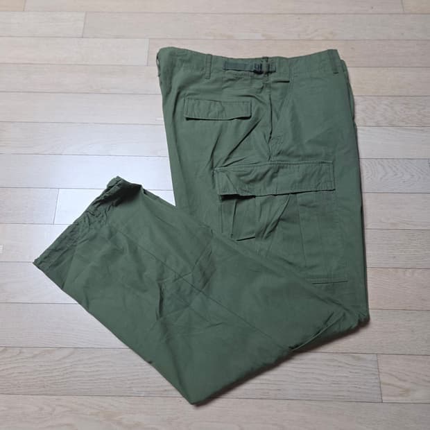 미군 오리지날 정글퍼티그 바지.L.R.새제품.67년도산
 
