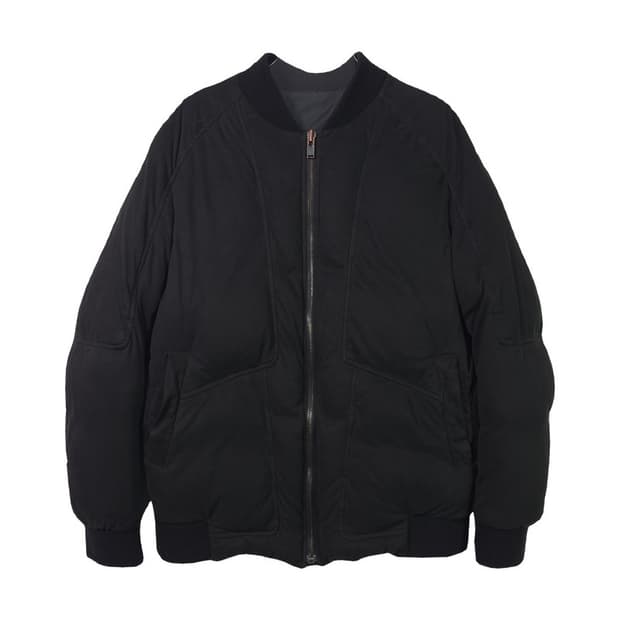 시스템 옴므 블랙 시그니처 숏패딩 항공점퍼 XL