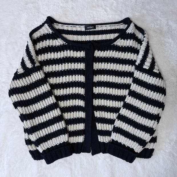 MAX&CO 막스앤코 스트라이프 니트 가디건