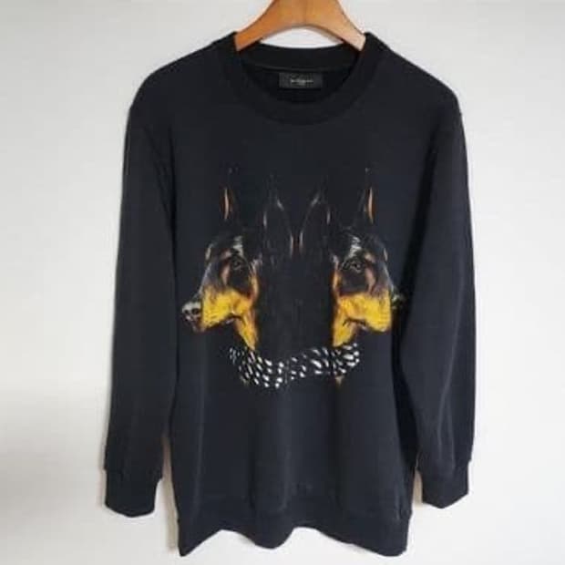 지방시 블랙 도베르만 프린팅 맨투맨 XS